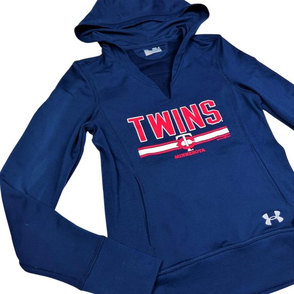 (Up To 50% Off SALE) Under Armour Twin Graphic Pullover Hoodie Top - Picture 4 of 4